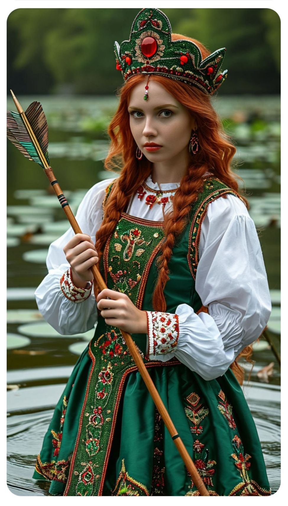 Nude girl Girls in Slavic costumes in Kum